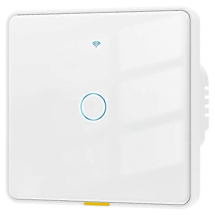 MG-KG110 1 Gang WiFi+433 Dual Mode Touch Smart Switch Tuya APP Voice Control Wall Light Switch, EU Plug / White