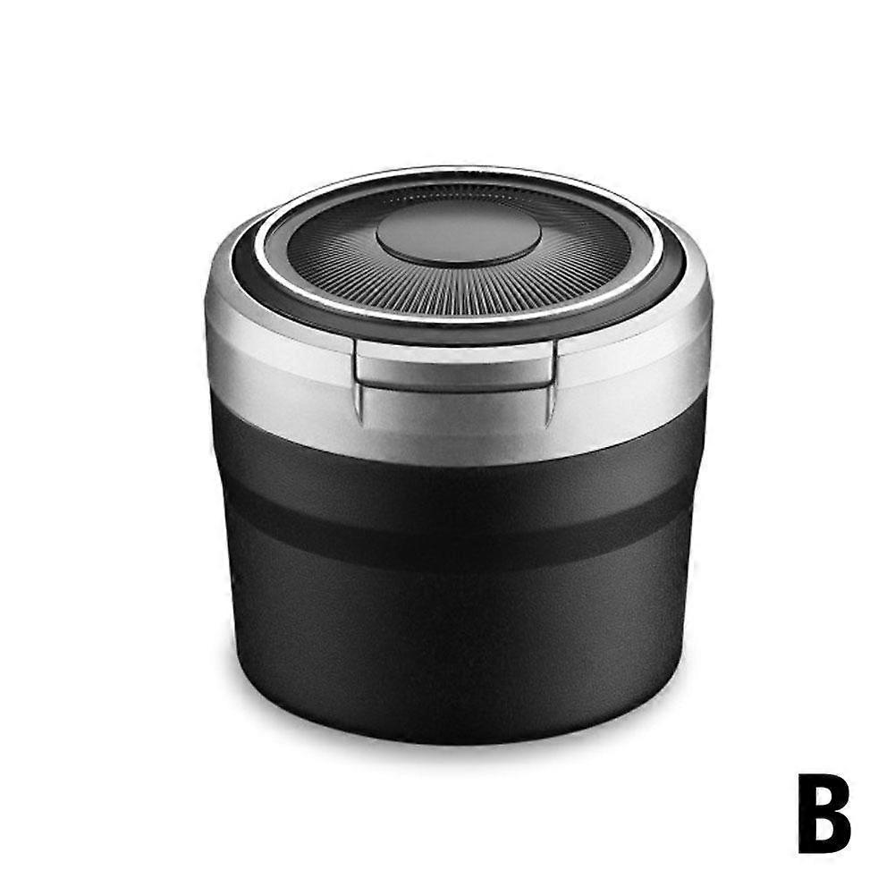 Black and gray (B) $ pop-up cover with light ashtray trendy brand led car ashtray portable mini ashtray