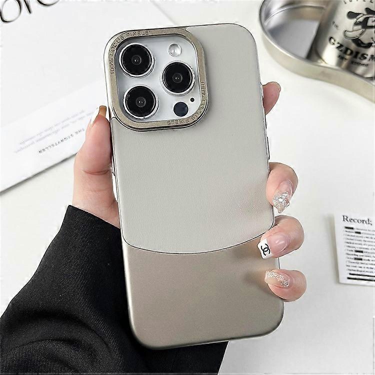 Compatible For iPhone 15 Pro Max Phone Case Nappa Texture Leather+PC Back Cover