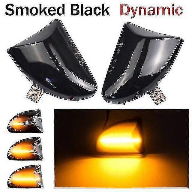 2pcs Smoked Lens Amber Led Dynamic Side Marker Light Blinker Kompatibel mit Smart Fortwo 451 Mk1 &; MKII 2007-2014 Y