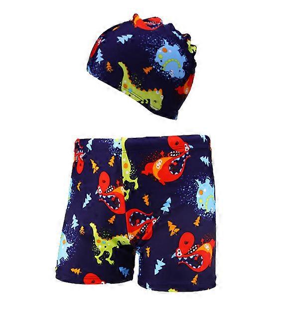 Children Swimming Trunks For Boys Swimwear Quick-drying Short With Swim Cap