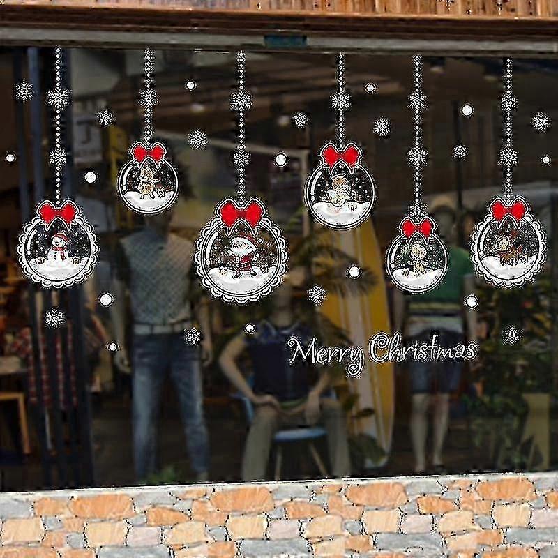 2025 Seasonal Window Clings, Reusable Christmas Stickers for Home, 3 Patterns Pack