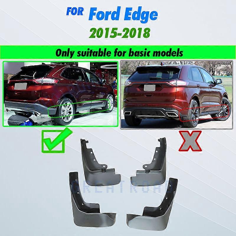 4Pcs Car Front Rear Mudflap Mudguards Sludge Splash Guards Mud Flaps Fender Flares for Ford Edge 2015 2016 2017 2018