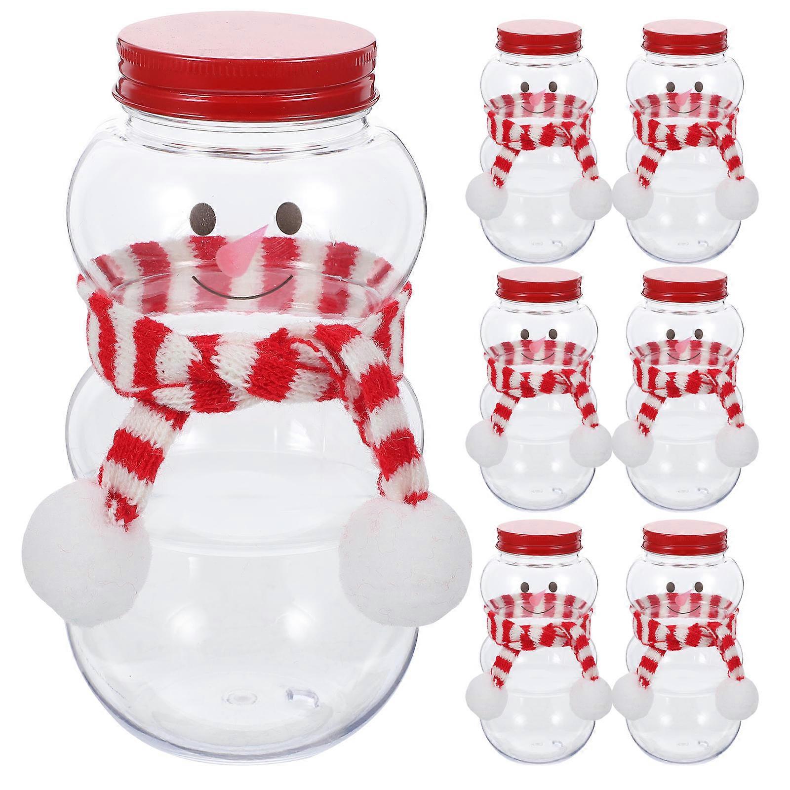 Cute Snowman Drink Packaging, Odorless PET Construction, Great for Beverages