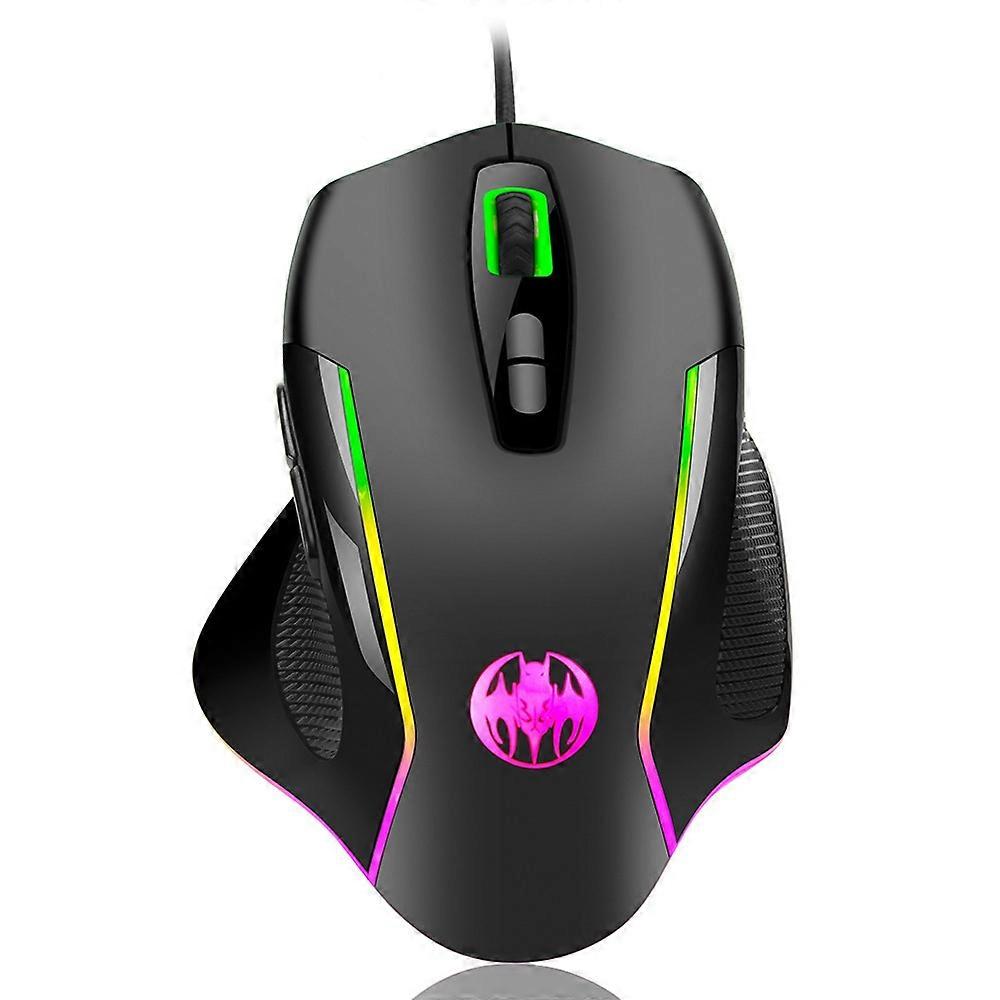 GOTBAT M30 Wired Mouse Computer Gaming Mouse Gamer Ergonomic Silent Mouse with RGB Light for PC Lapt