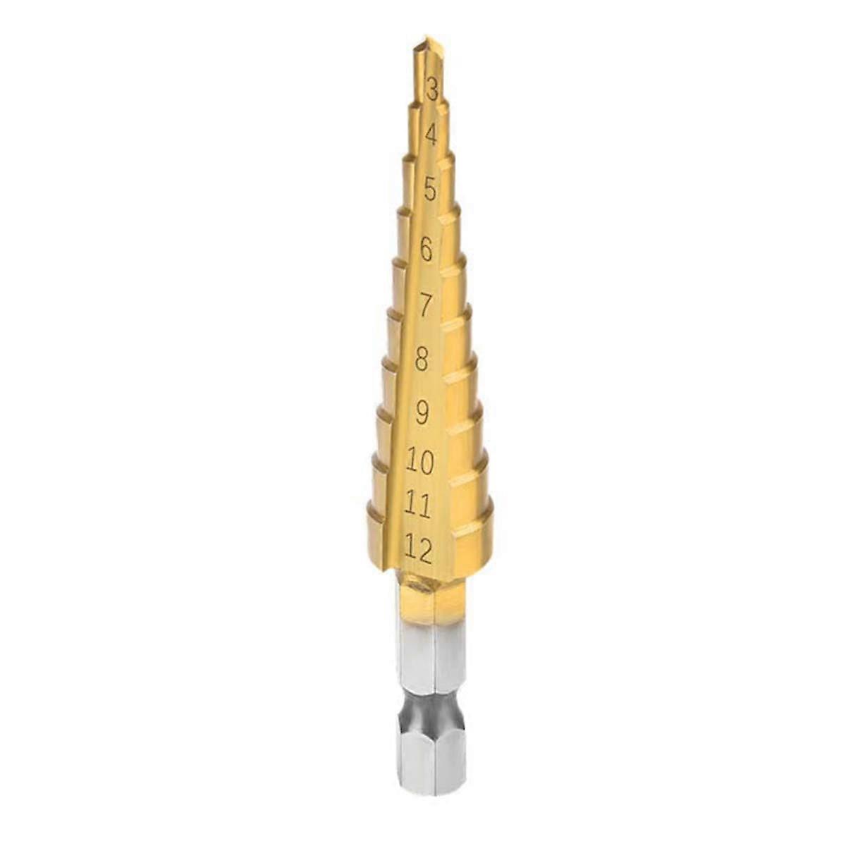4-32 mm HSS Step Drill Bit Set, High-Speed Steel Hole Cutter for Metal and Wood, Hexagonal Shank Design