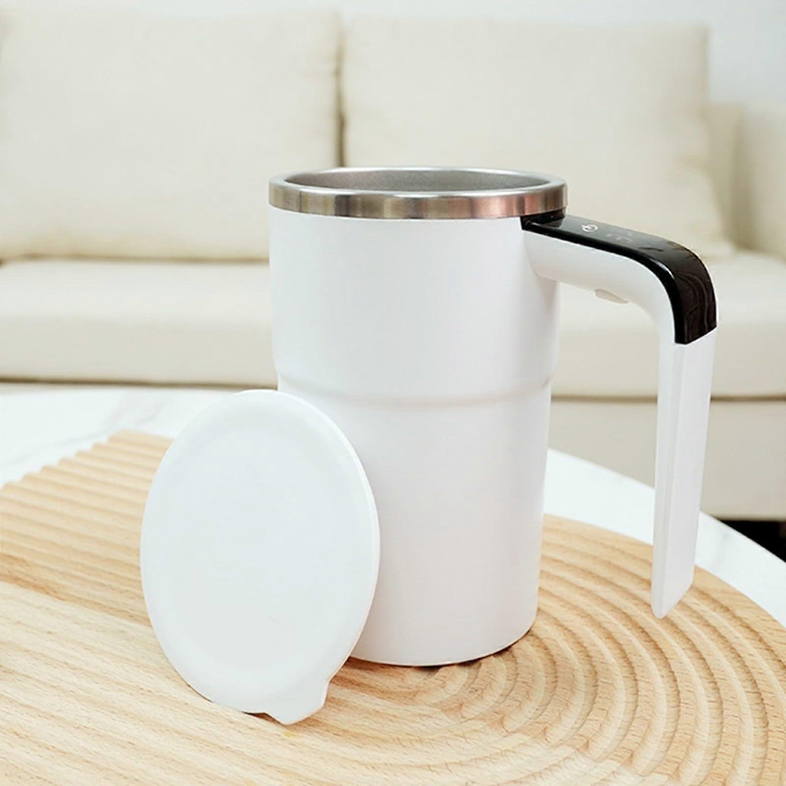 Automatic mixing cup, stainless steel, portable coffee cup, ideal for markers and drinks, party cup (A, 13.8 cm) 13.8cm A