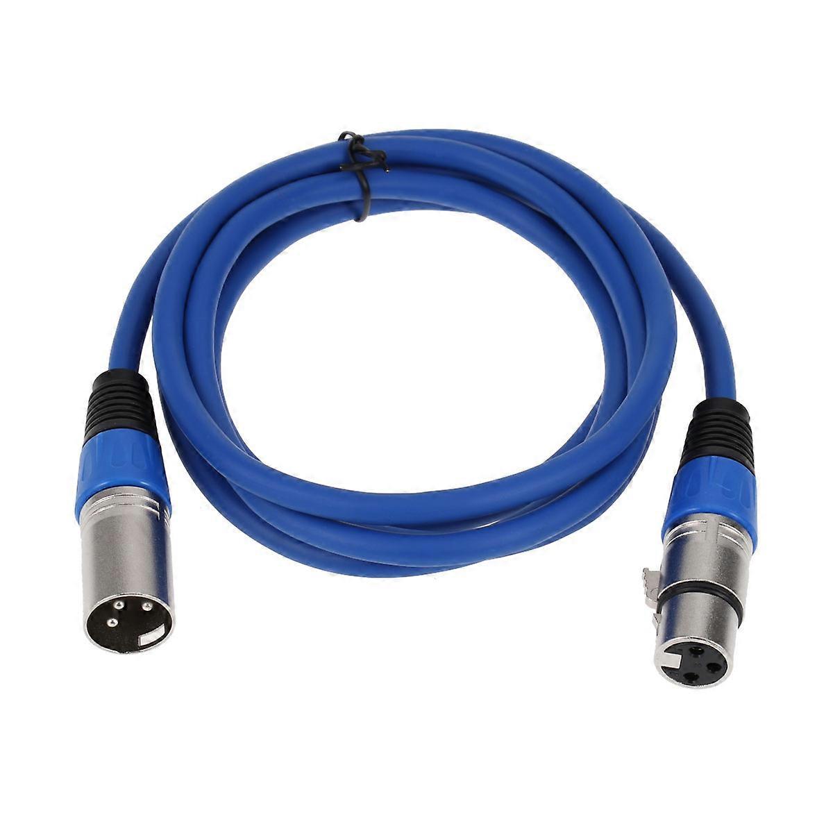 Balanced Microphone Cable with Metal Connector Casings Studio Recording Interference Reduction 2M 1Pack