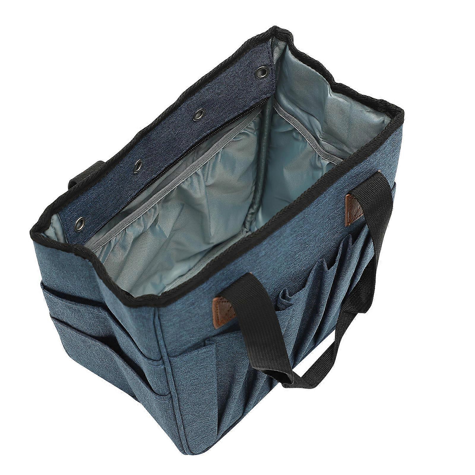 Yarn Organizer Durable 600D Oxford Cloth Storage Bag For Knitting Tools 26.00X23.00X14.00CM 1Set