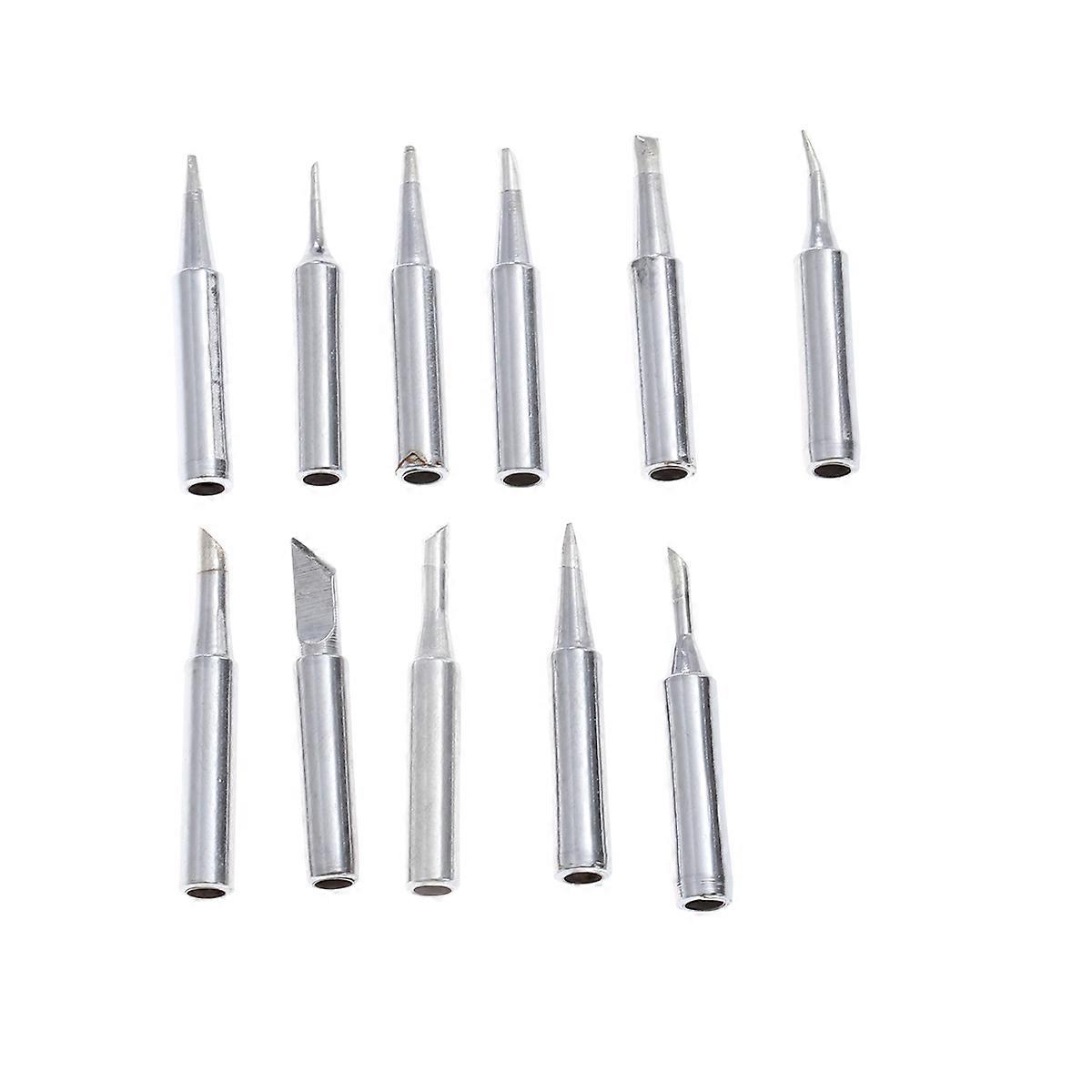 Durable Heat-Resistant Technology Soldering Iron Tips Soldering for Electronic Engineers 11Pcs Silver