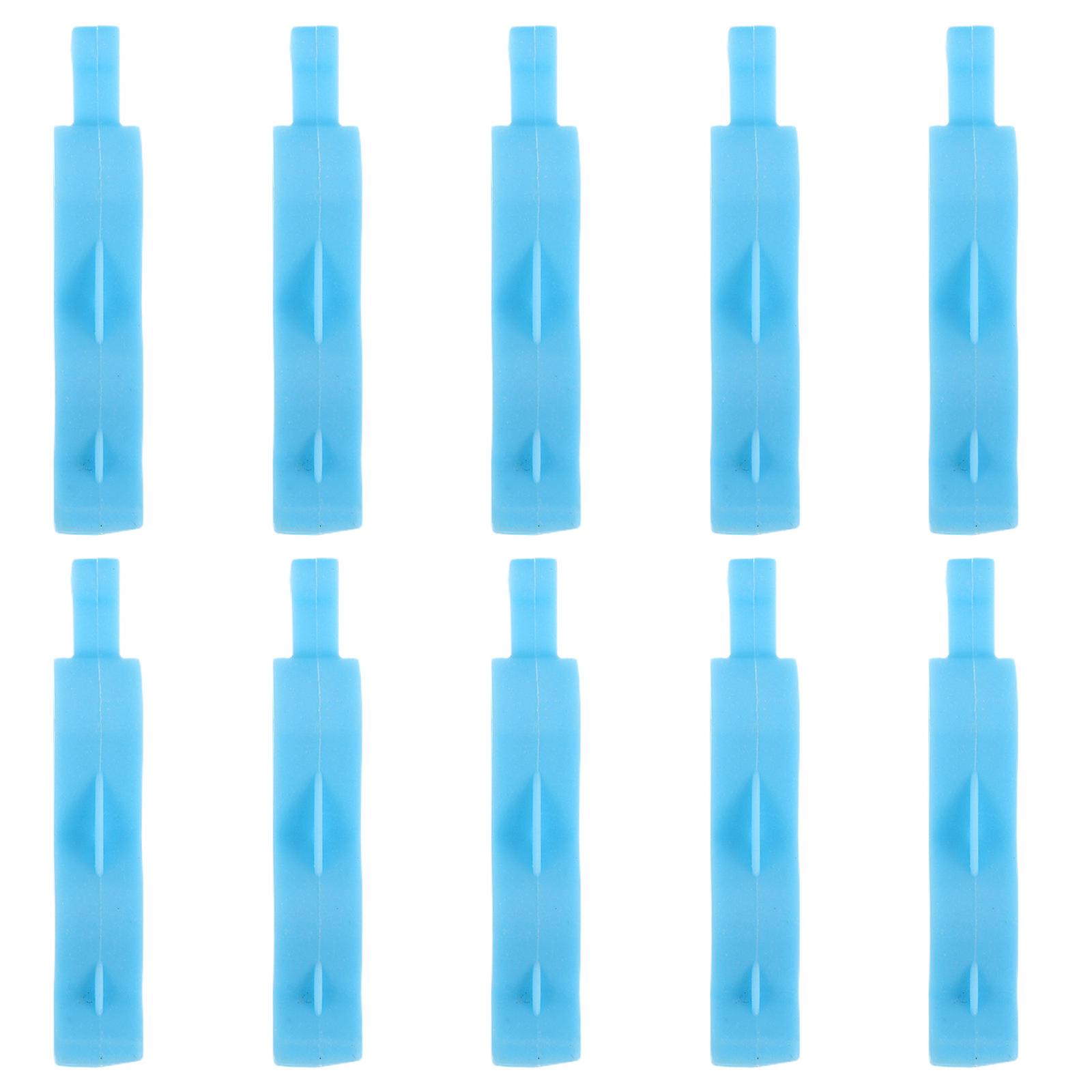 Garbage Can Holder Garbage Bin Clips Trash Can Accessories Sky-Blue 6.00X1.30X1.00cm Plastic 10Pcs