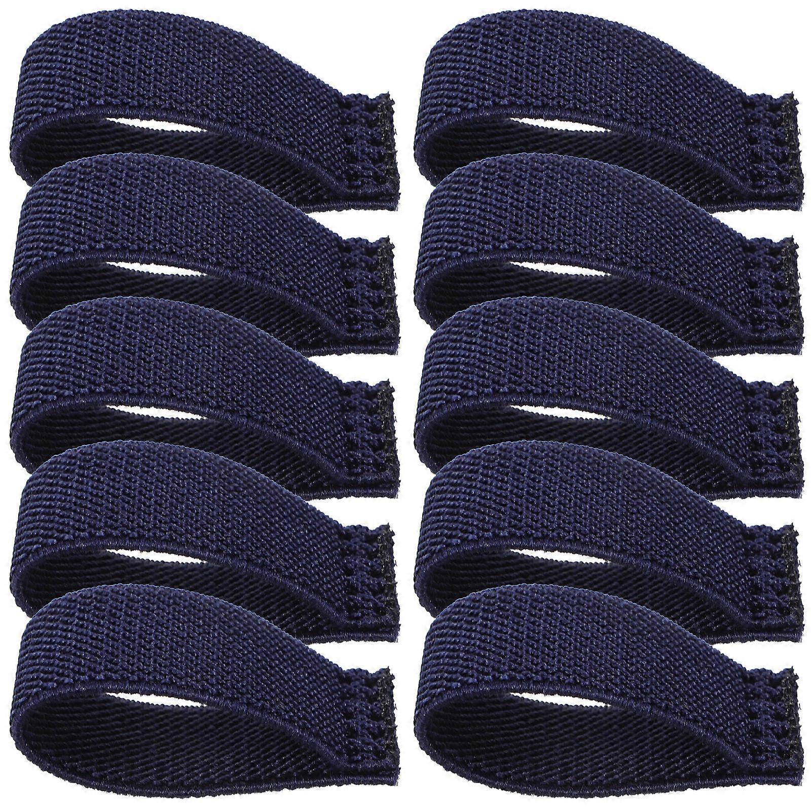 Elastic Canvas Strap Keepers for Backpacks and Suitcases – Durable Stretchy Belt Loop Holders for Men – Navy Blue