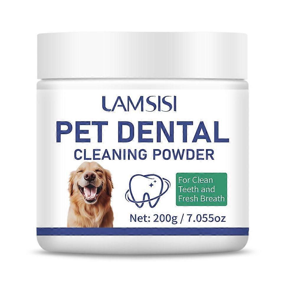 Dog Teeth Cleaning Powder - Dog Dental Powder - Dog Breath Freshener - Targets Tartar & Reduces Plaque & Bad Breath - Formulated for Small, Medium, La