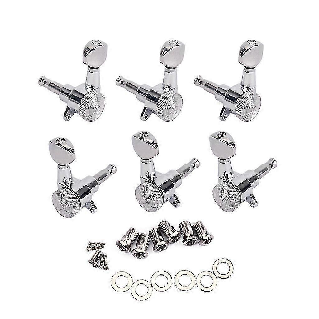 Chrome halvsirkel gitar låsing tunere gitar maskin hoder tuning pinner 3L for elektrisk akustisk G