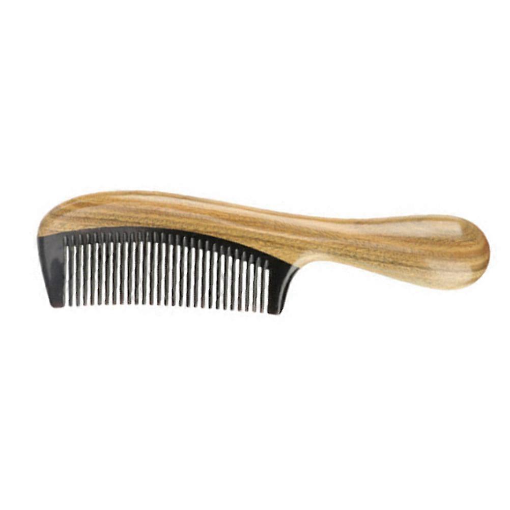 Fine Toothed Comb Detangling Anti Static Bamboo Hair Combs Curved Handle for Family Friends Christmas present 1Pack