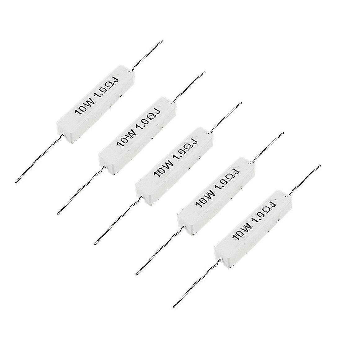 1.0 Ohm 10w Wirewound Ceramic Cement Resistor 5 Pcs 2025