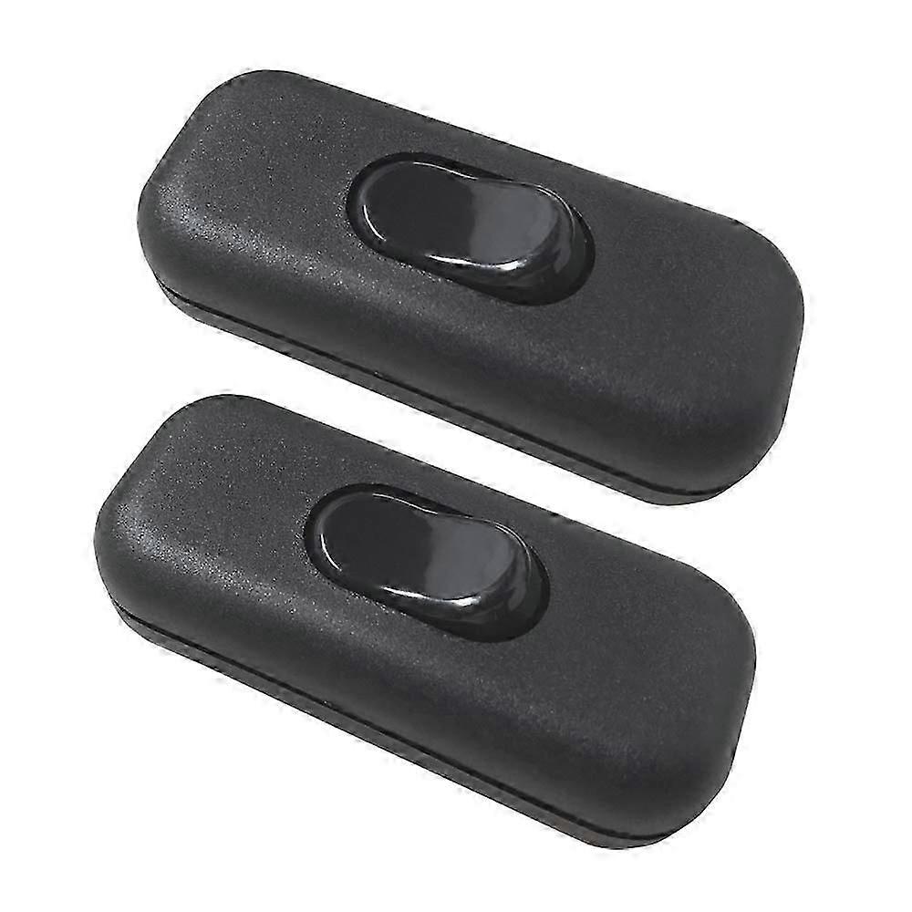 2Pcs Bi-Pole Inter Toggle Switch 6A 250V Toggle Switch Dimmer/Lamp Switch, Black