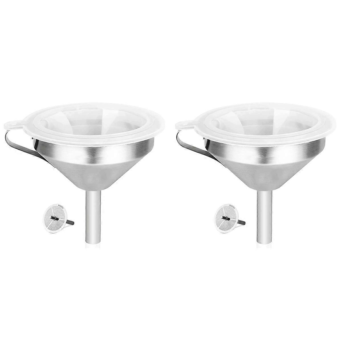 5.9 Inch Kitchen Funnel with 200 Mesh Food Filter Strainer for Oil