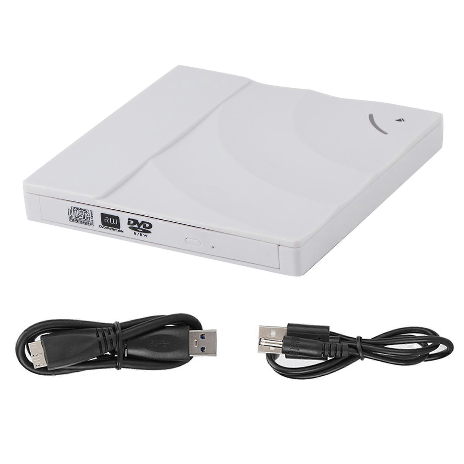 USB 3.0 Burner External Optical Drive Touch Type Notebook Accessory for WindowsXP / Vista(White )