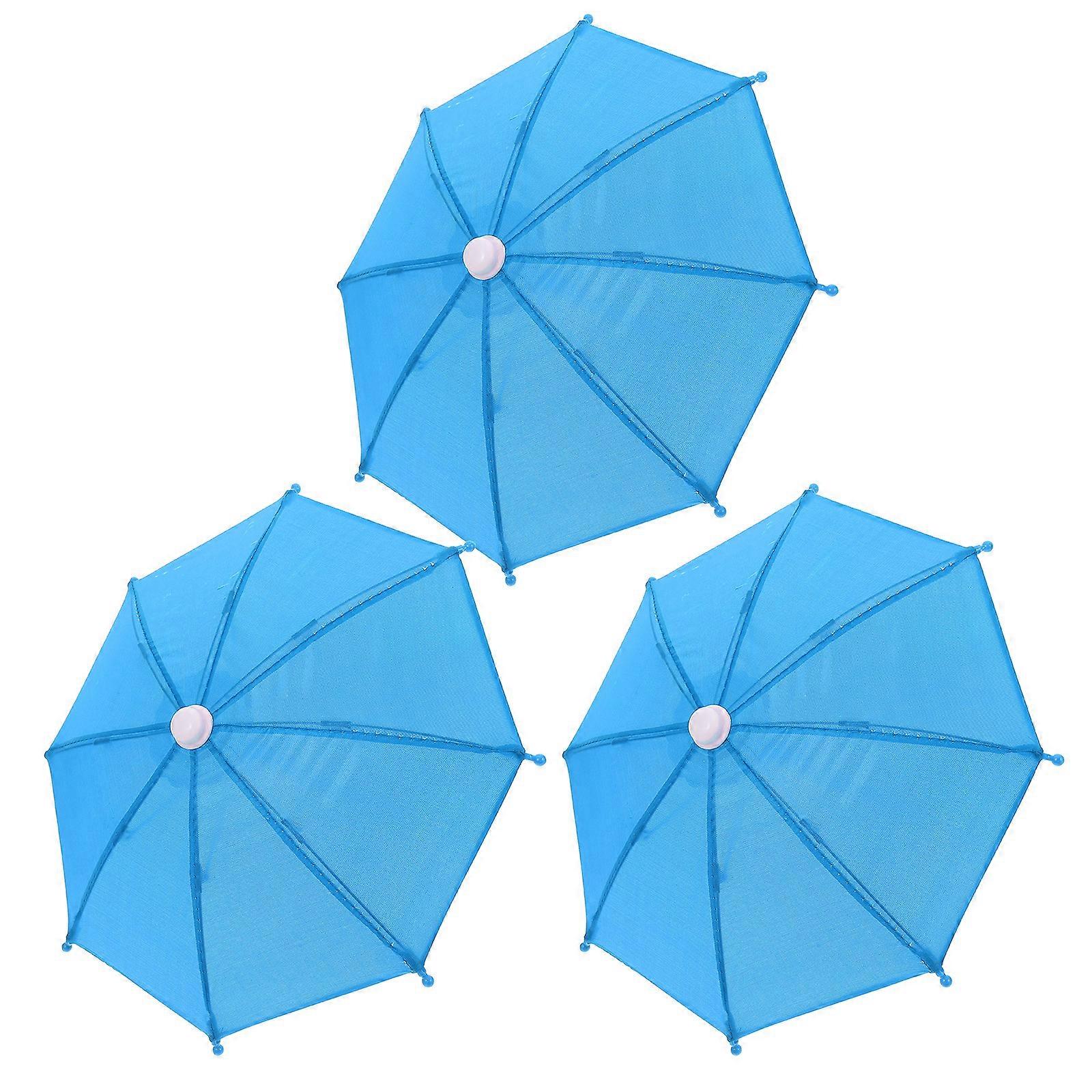 WORGEOUS 3pcs Small Umbrella Model Decoration Opens and Closes for 18inch Doll