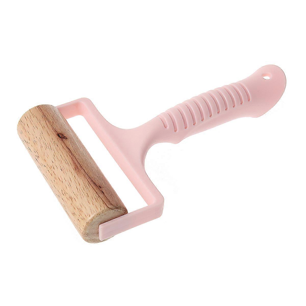 Fondant Rolling Pin Solid Wood Rolling Pin Hand-push Plastic Handle Kitchen Tool for Pastry Making ABS 20.2 x 12 x 3.5 cm 1Set