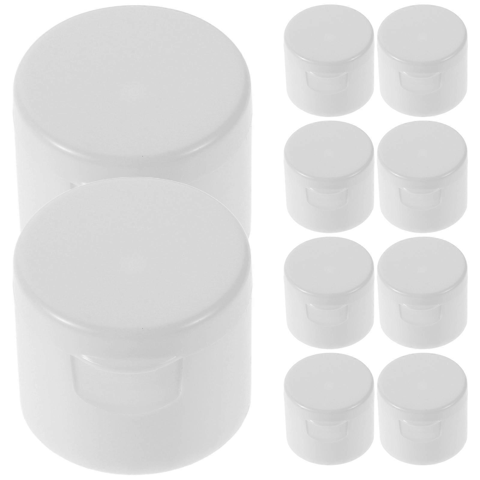 Pe Plastic Empty Refillable Flip Cap Bottles White Flips Top Caps For Bottles Refillable Containers Convenient Dispensing 50Pcs