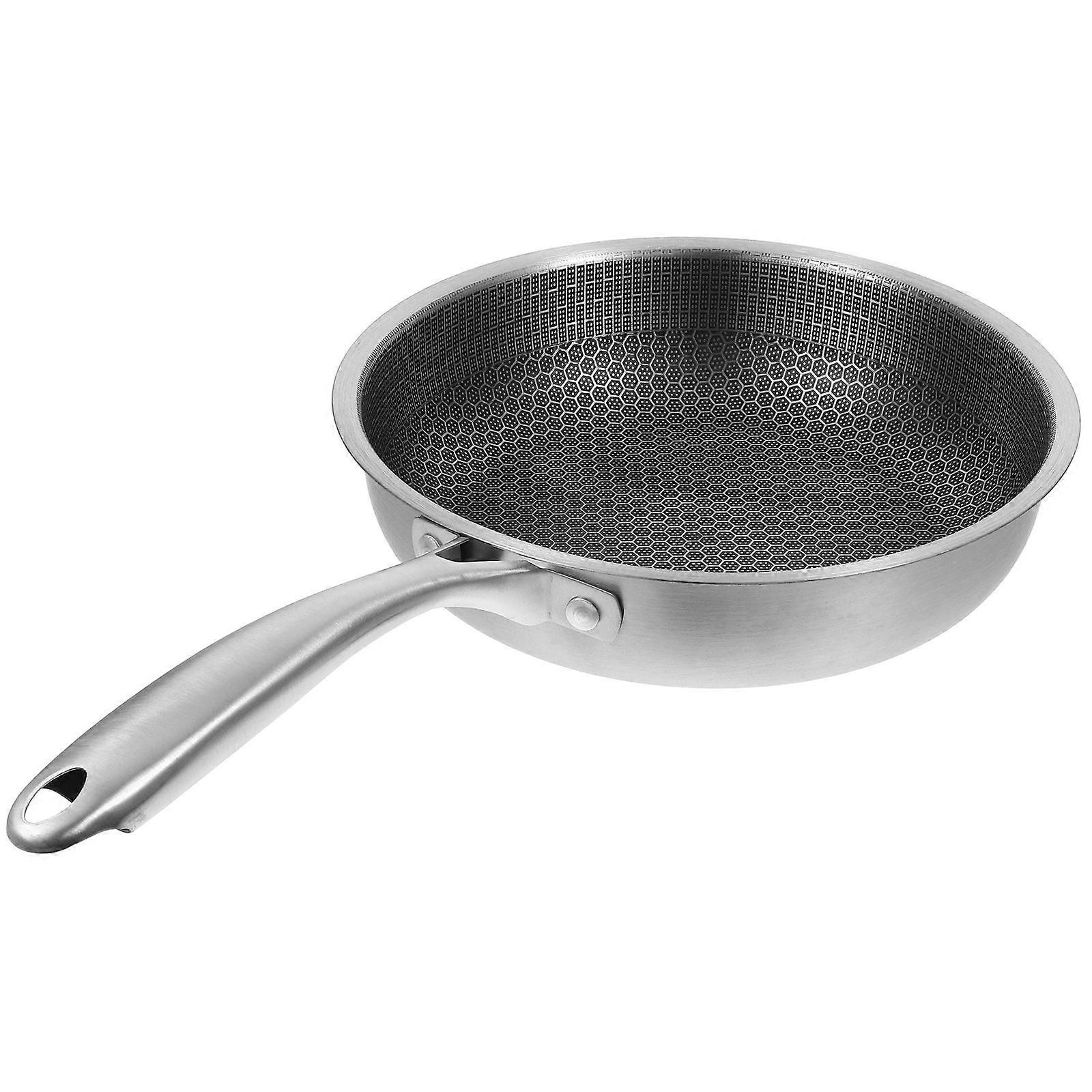 Flat Skillet for Stove Top Non-Stick Frying Pan Cookware Black 16.5X9.4X1.8in 1Set