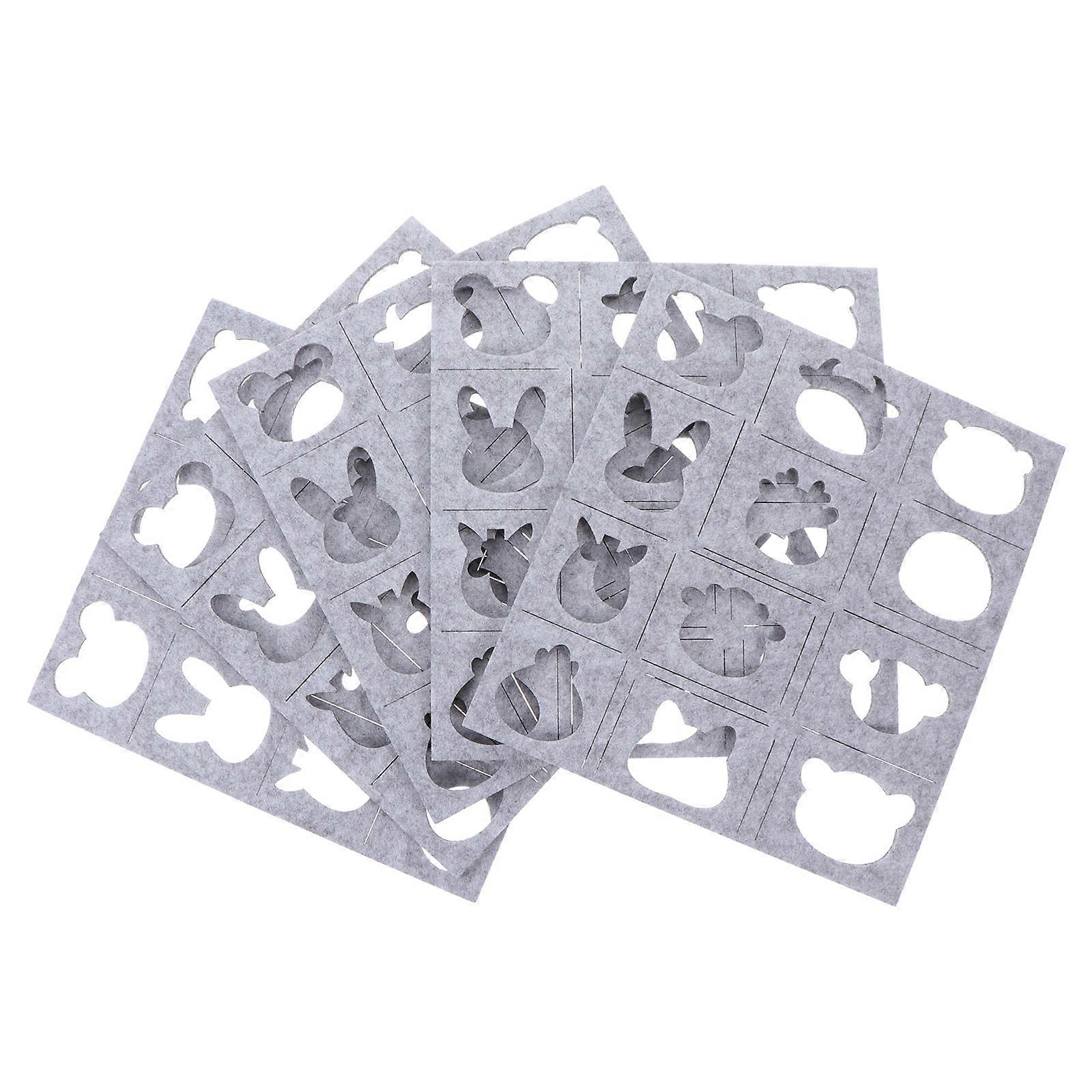Animal Felting Applique Mold Diy Craft Needle Felting Stencil For Crafting Various Shapes Wool Felt 5 Sets