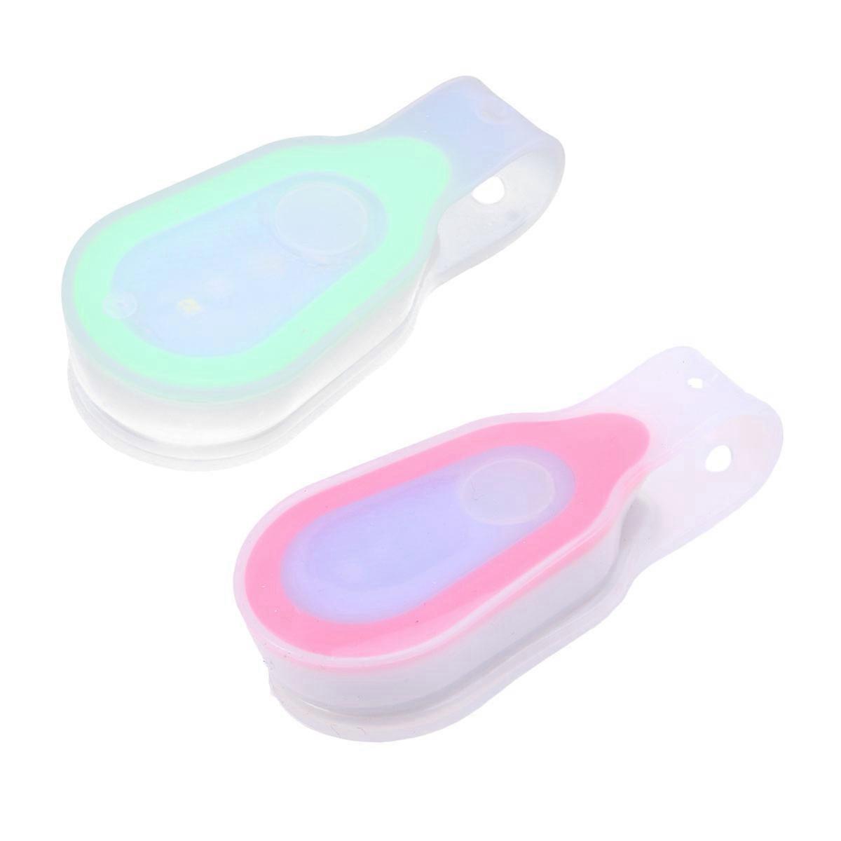 Lights for Runners LED Safety Light Clip On Silicone with Waterproof Feature 2Pcs