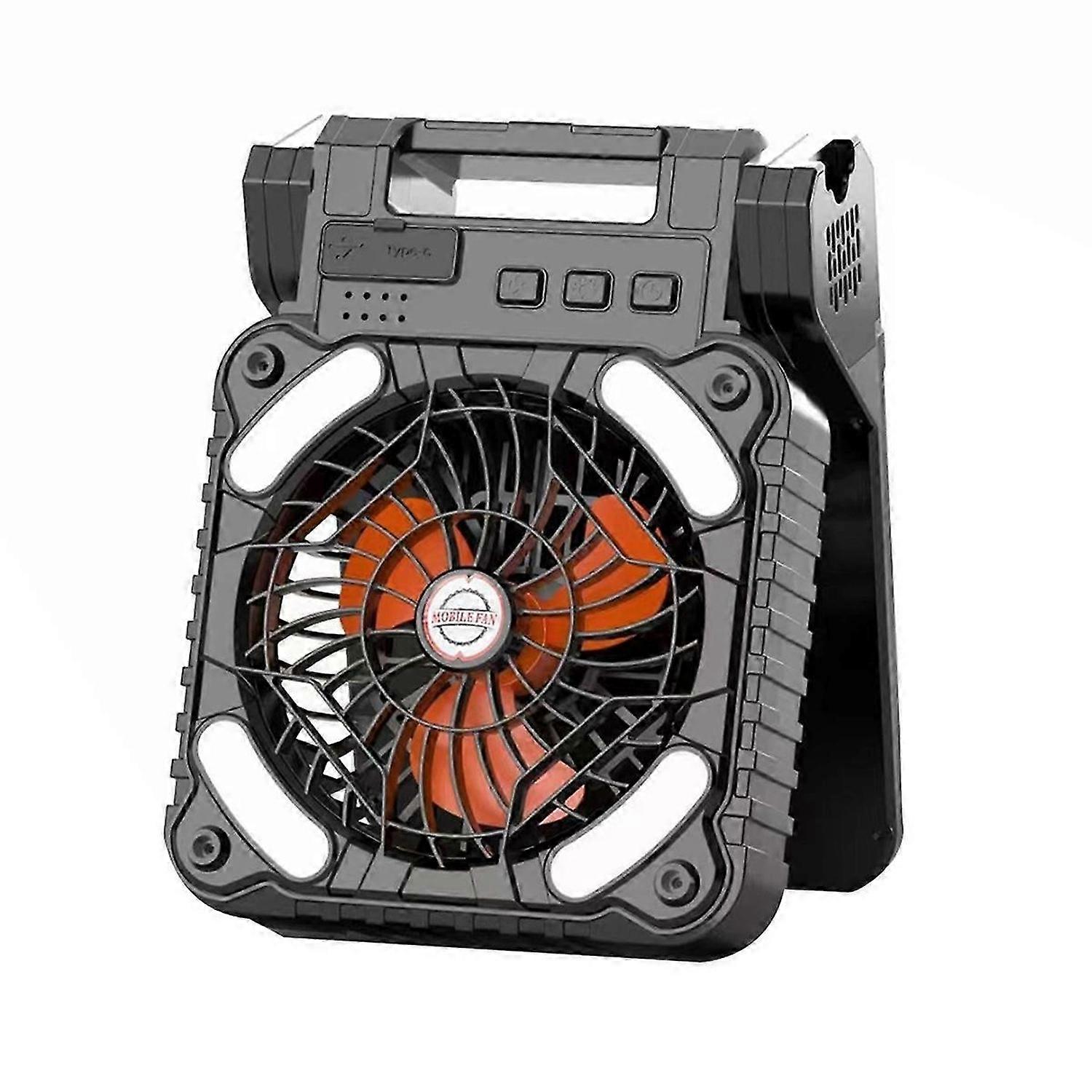 مروحة تعمل بالطاقة الشمسية التخييم مع ضوء LED ، مروحة تخييم محمولة مع لوحة شمسية ، خيمة قابلة لإعادة الشحن C