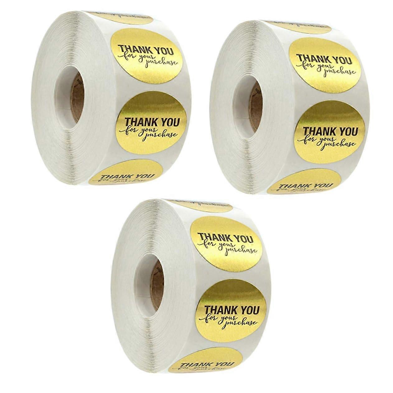 Pack of 3 Round Wedding Stickers Kraft Paper Circle Labels for Baking and Envelopes, 2 Inch Diameter