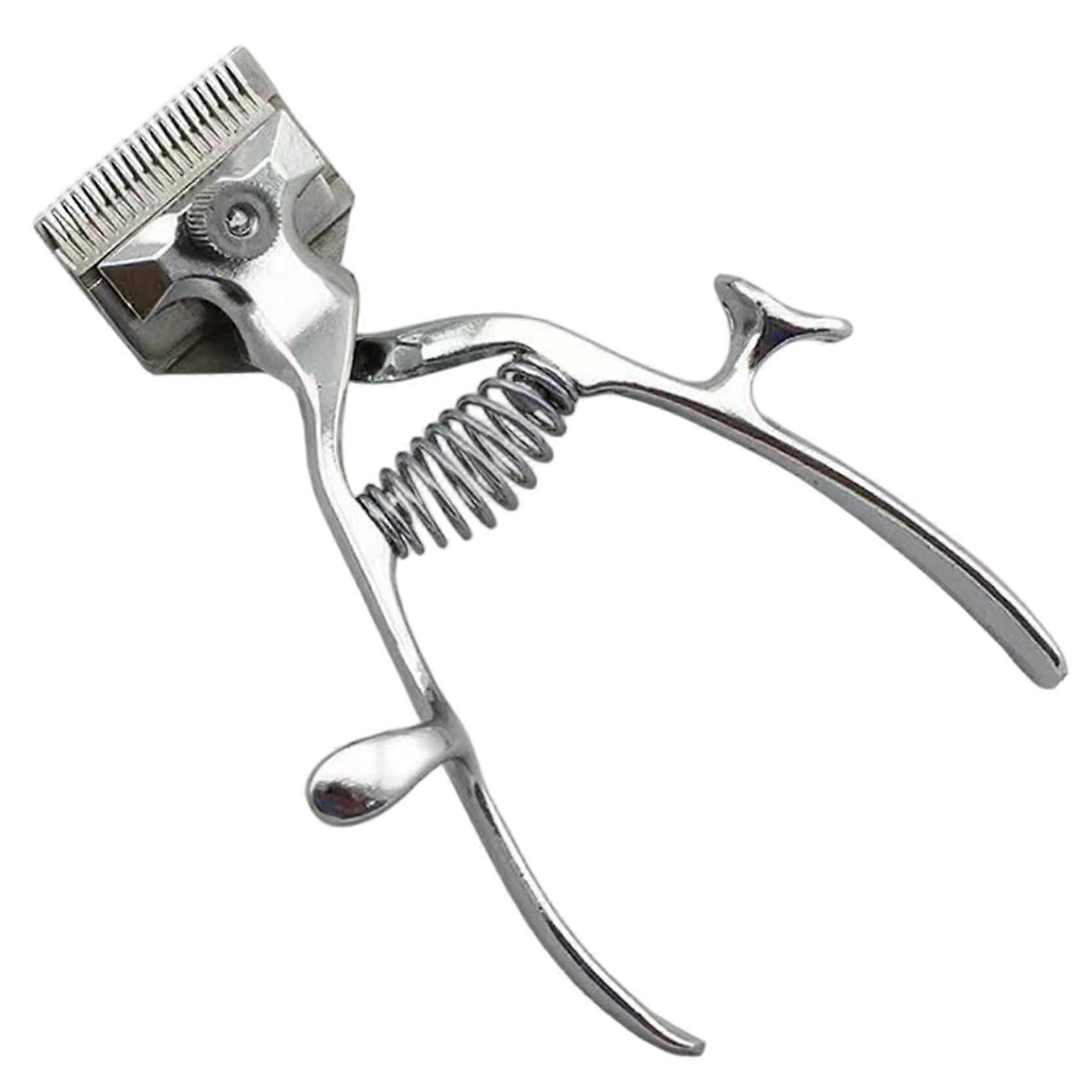 Manual Hair Clippers Kit, 2-Piece Stainless Steel Trimmer Set, Ergonomic Handheld Design for Home and Salon Use