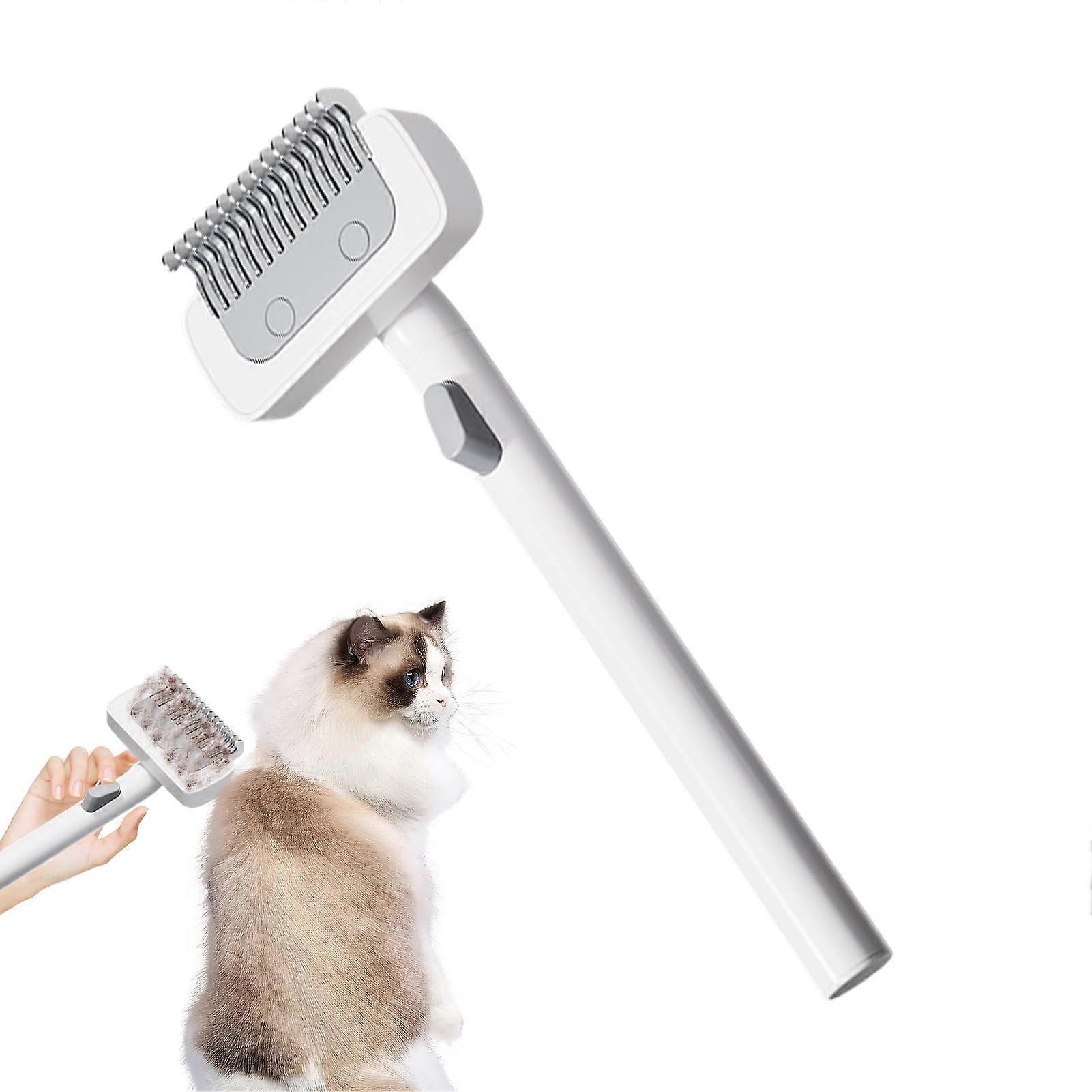 Pet Slicker Brush for Dogs and Cats - Dual-Sided Grooming Comb for Long and Short Hair with Release Button Feature
