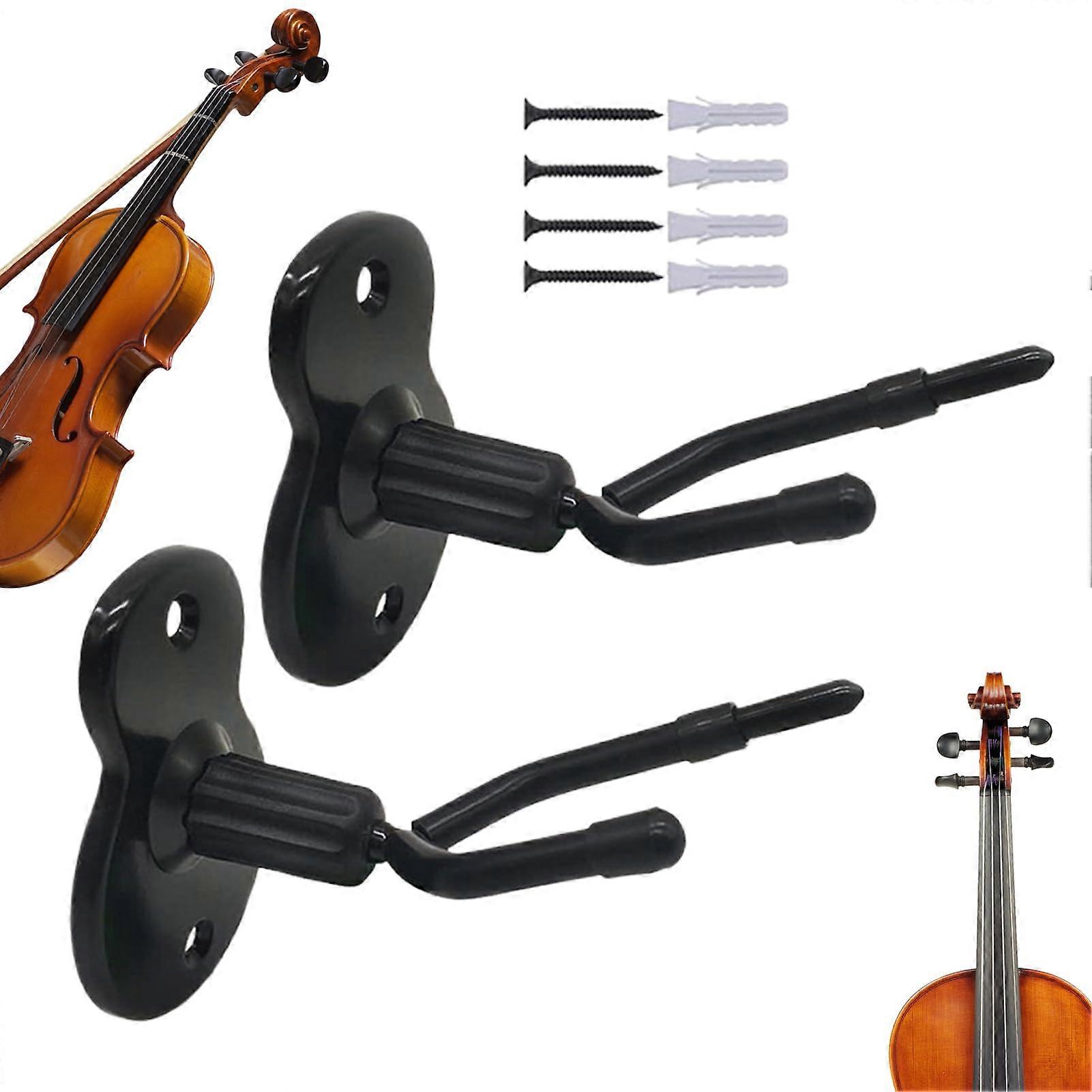 Viola Hanger Wall Mount, Violin Hooks with Bow Holder Space Saving Display Stand