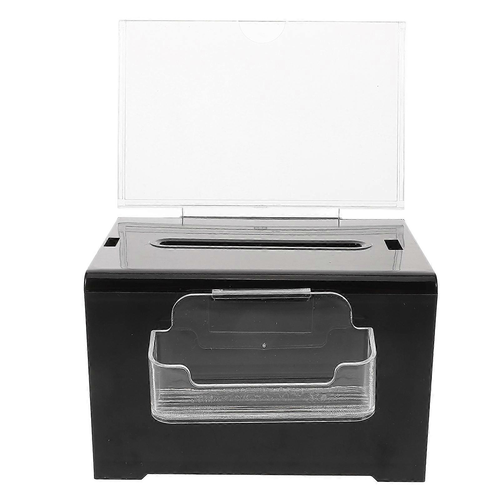 Clear Lock Box Donation Box Transparent Lockable for Suggestions Collection 20.50X16.00X15.00CM 1Pcs