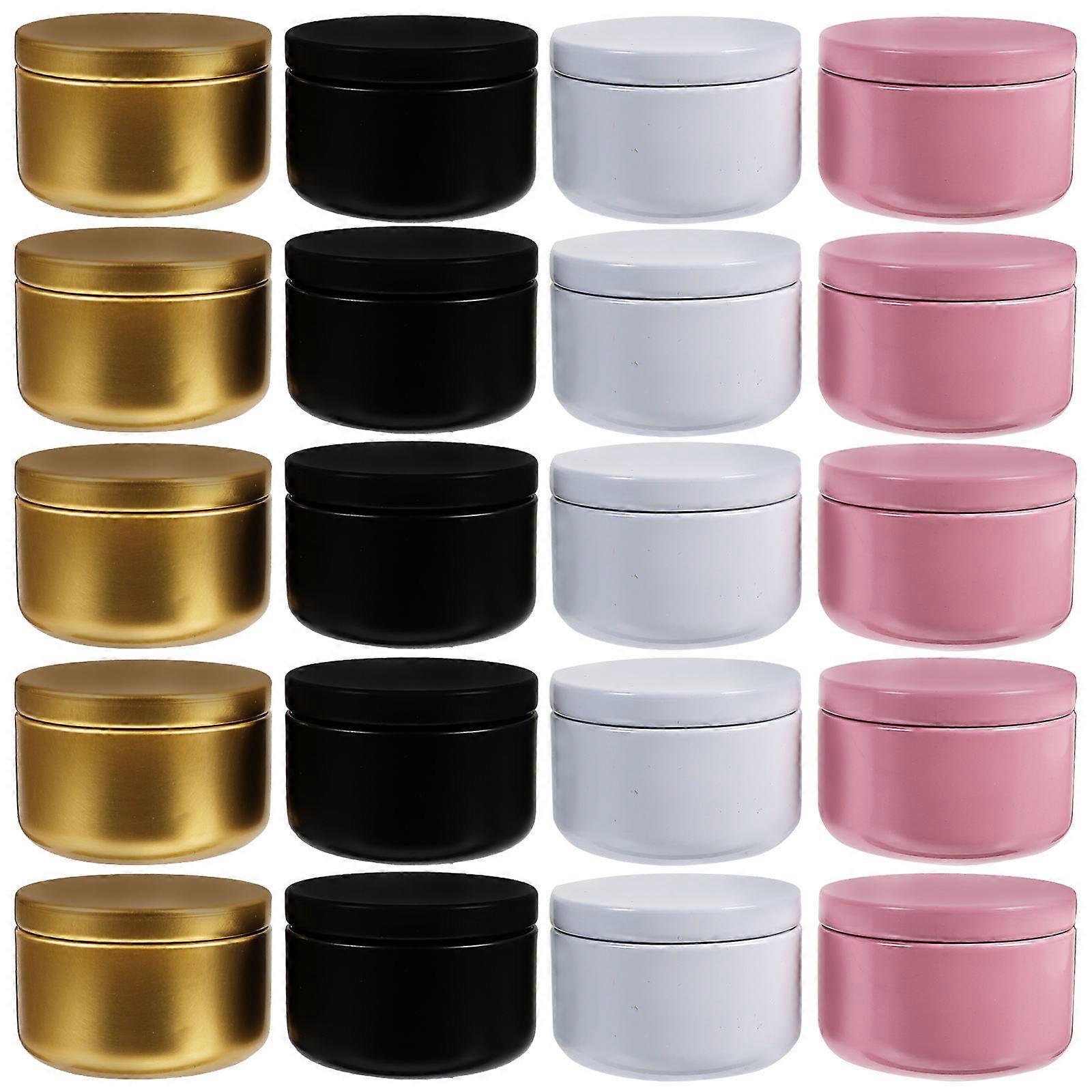 Aluminum Boxes For Cosmetics Storage With Round Edge 2.2×2.2×1.5in 20Pcs