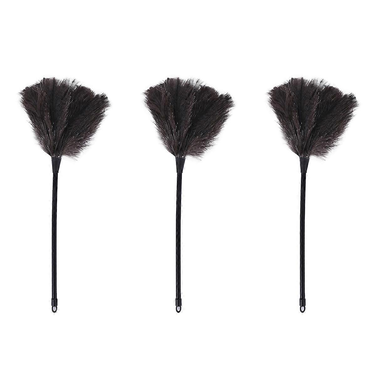 Ostrich Dusters with Plastic Handle Cleaning Brush Tool