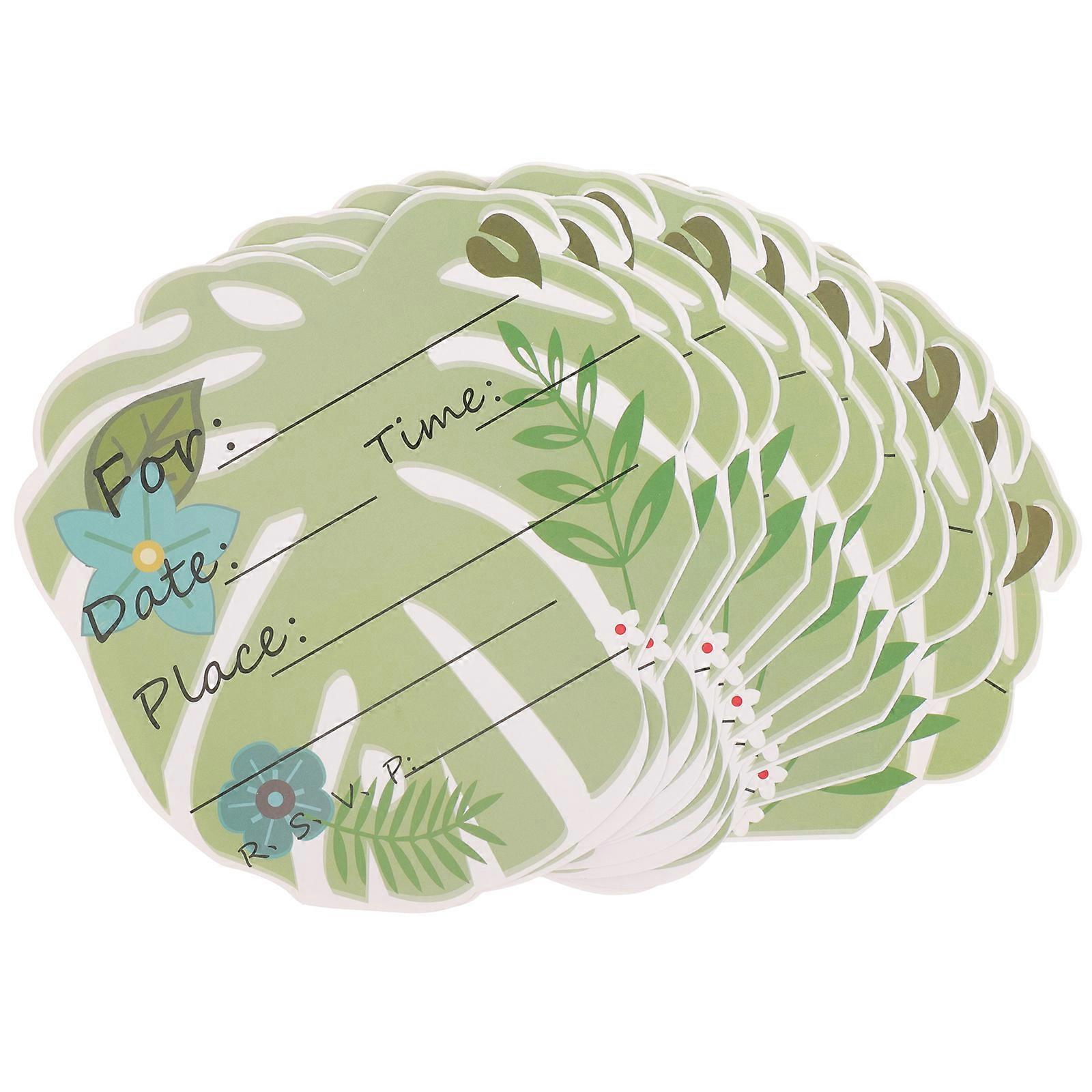 Hawaiian Theme Party Invitation Cards 10 Sturdy Blessing Sheets with Creative Design for Festivals and Celebrations