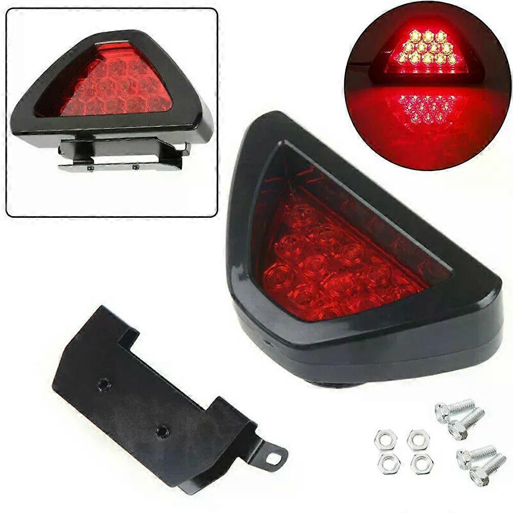 1PCS F1 Style Car Brake Lamp Light Stop Light Car DRL LED Rear Tail Stop Fog Brake Flash Light Lamp Red Len Black With Red Lens