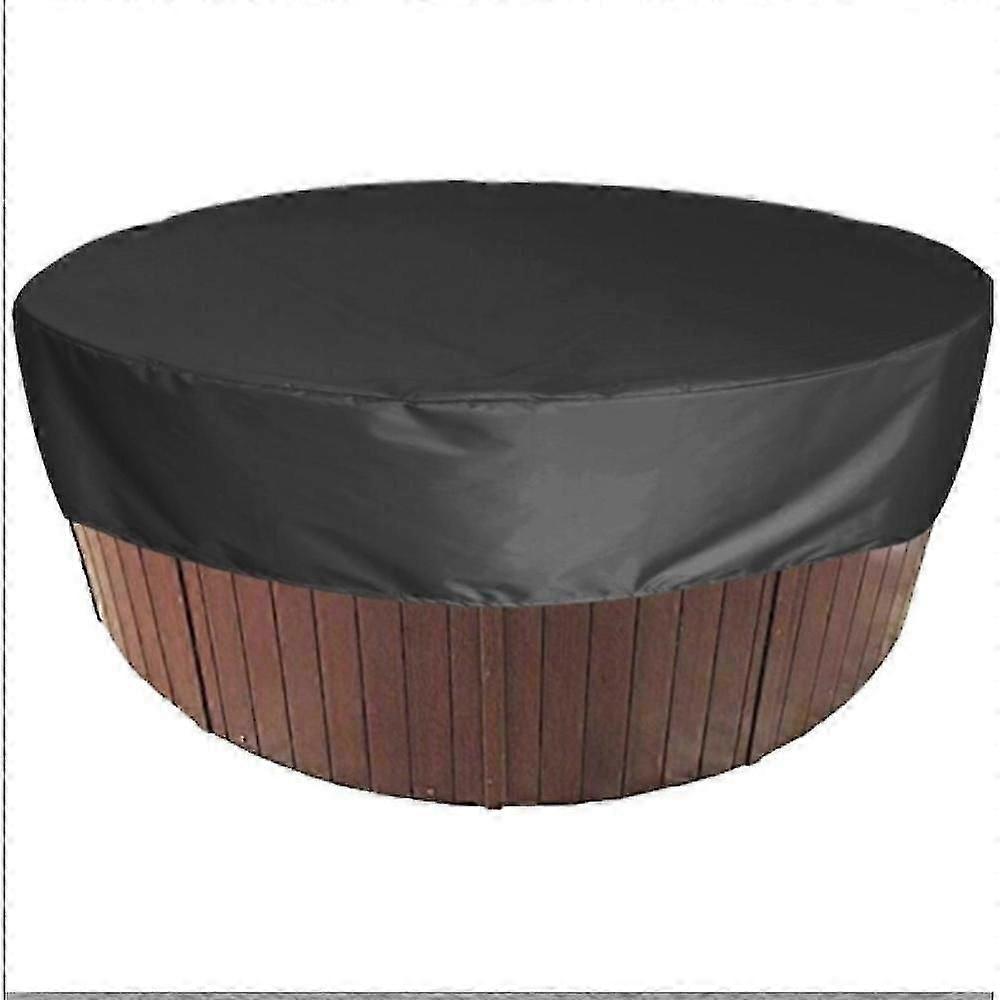 Runde Solar-Poolabdeckung, Spa-Abdeckung 190T, schwarz 20030 cm
