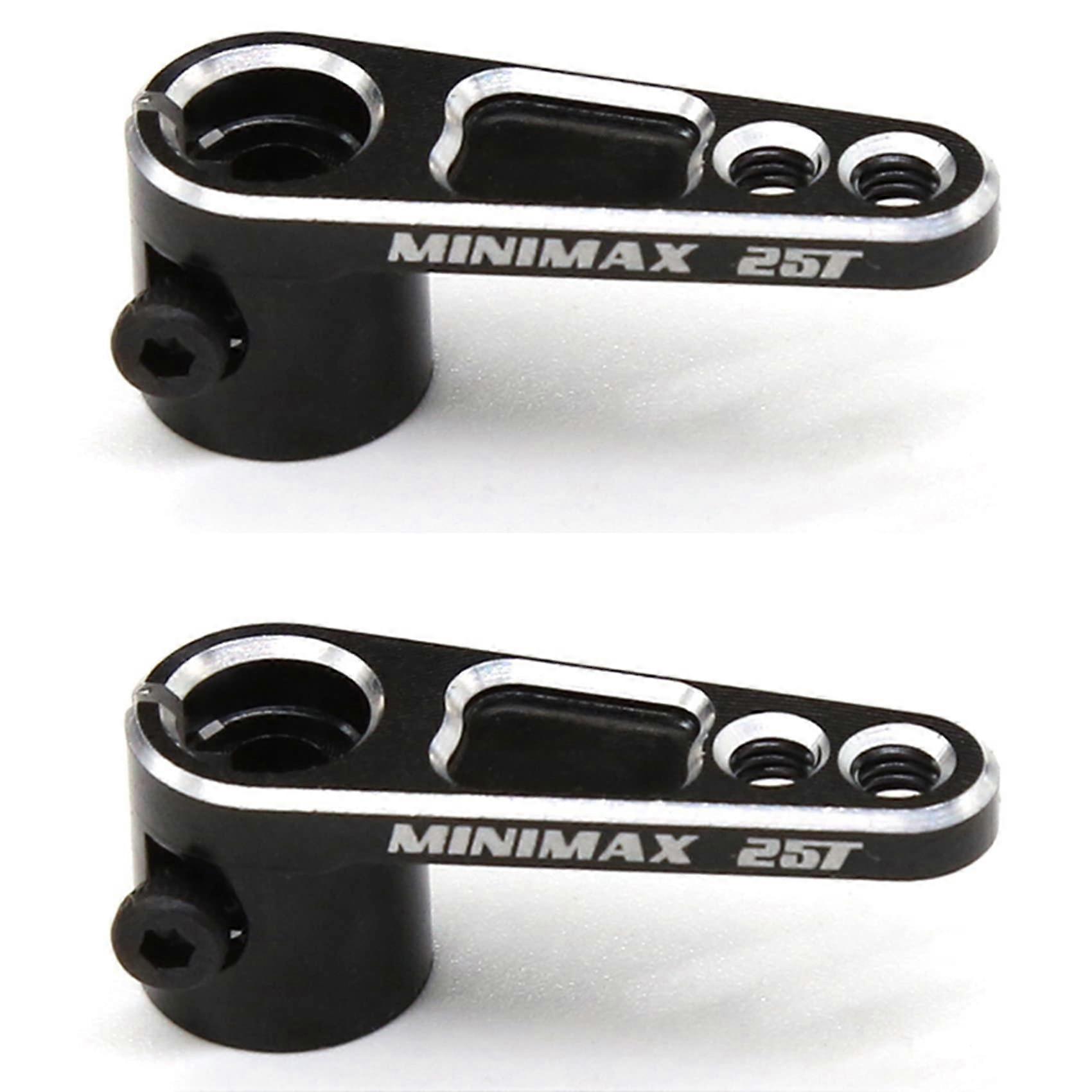 2 Lenkarme CNC Aluminum 25T Servo Horns for TRX4 RC Crawlers, Black, High Precision, Durable Design