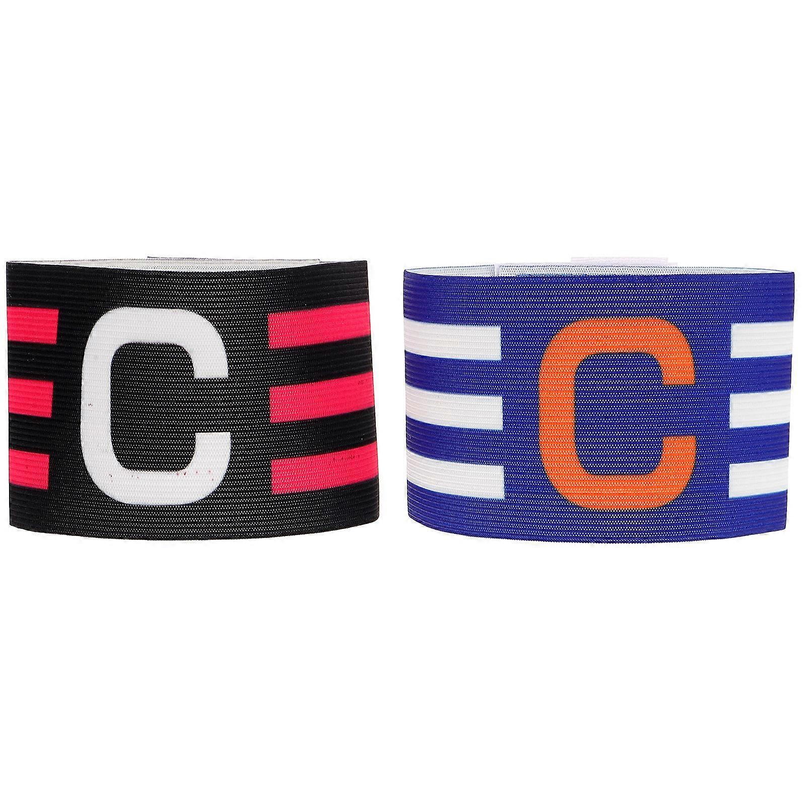 2pcs Breathable Captain Armbands for Soccer, Basketball & Football – Reusable Comfortable Sports Sleeve Bands for Adult Outdoor Athletic Use