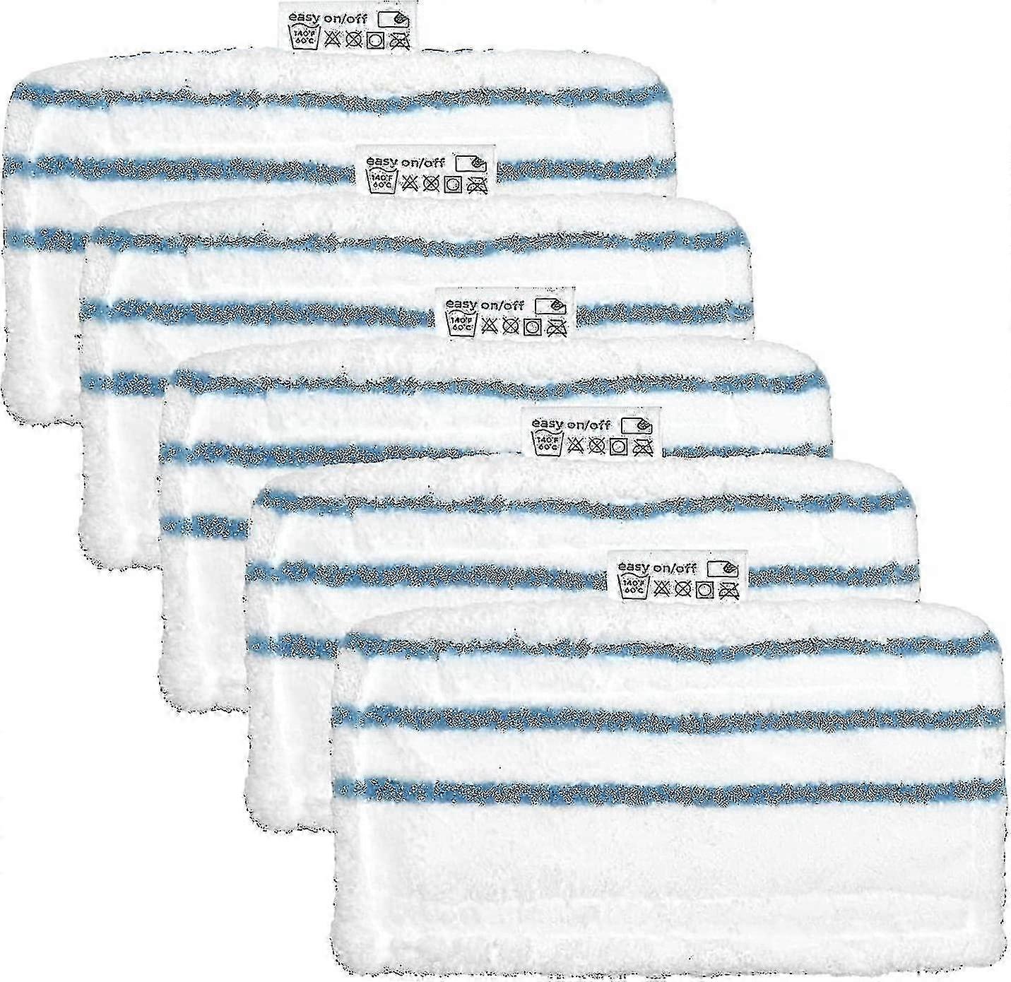 AURA Pack Of 5 Rectangular Microfiber Cloths For Black+decker Steam Mop - Alternative To Fsmp20