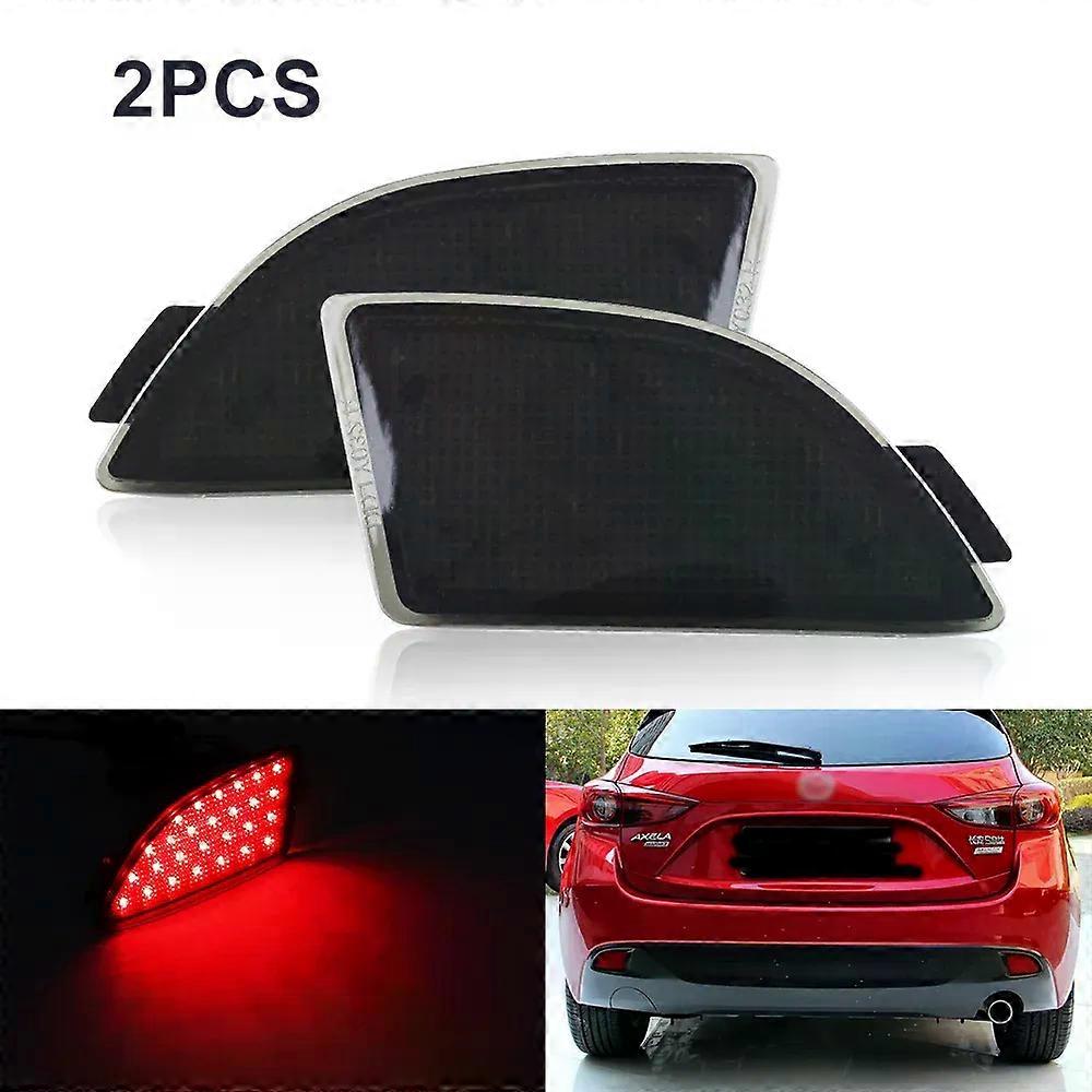 2pc Red Rear Brake Stop Light For Mazda 3 Axela Hatchback 2013 2014 2015 2016 Back Turning Tail Light LED Bumper Reflector lamp