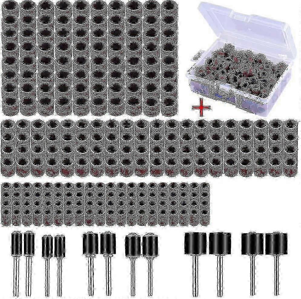 252ピースドラムサンダーフリーボックス付き、240ピースサンディングバンドと12ピースドラムマンドレルを含むドレメルロータリーからWalkbee AB