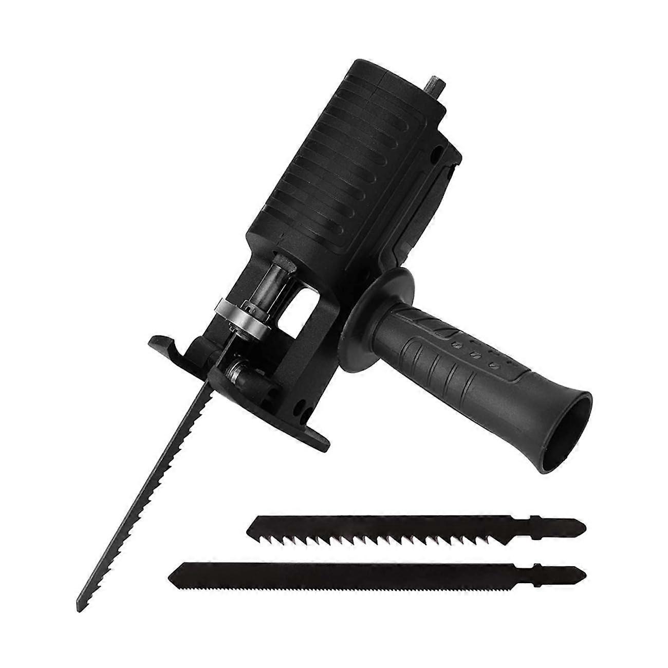 Portable Reciprocating Saw Adapter Modified Tool Jigsaw Attachment for Electric Drills  3 Saw Blades Included