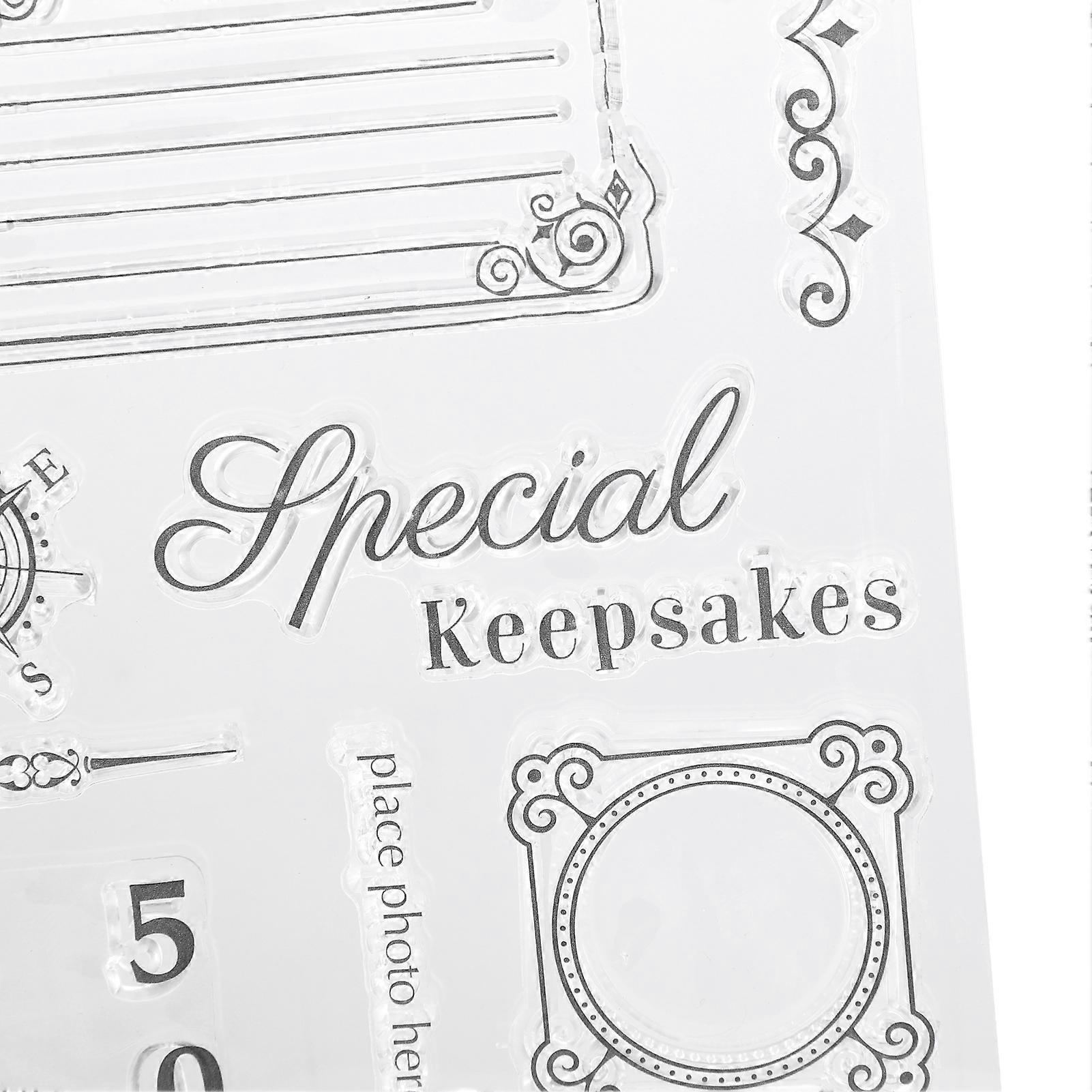 5Pcs Transparent Stamp Rubber TPR DIY Journal Craft Art Month Calendar Pattern Accessories