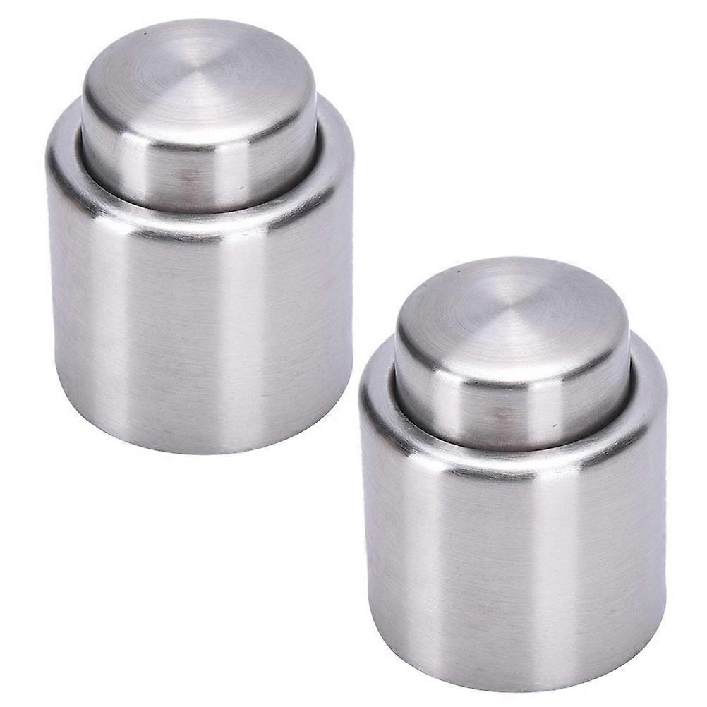 Stainless Steel Stoppers with Press Seal Vacuum Plug for , Beer, and Vinegar Bottles – Reusable Preservation Tool