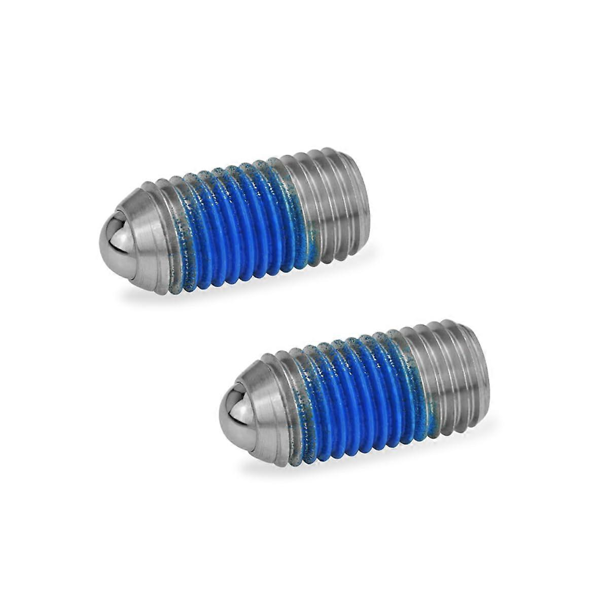 GN 615.3M10KNPFB 3M10KNPFB Threaded Spring Pressure Piece with Threadlock, Silver, Thread d1: M10, Pack of 2 Thread d1: M10