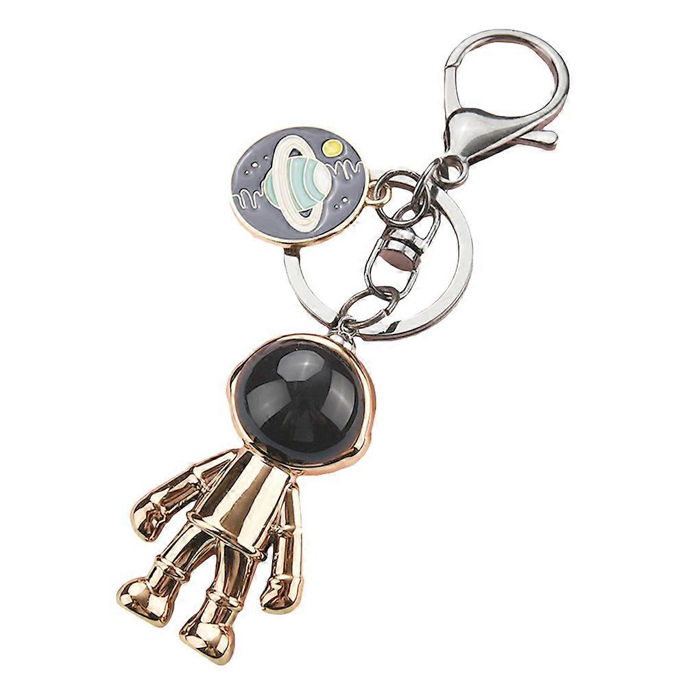 1Pc Lovely Electroplated Key Chain Astronaut Shape Key Ring Bag Pendant